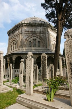 İstanbul, Türkiye 'de Kanuni Sultan Süleyman' ın Mezarı.