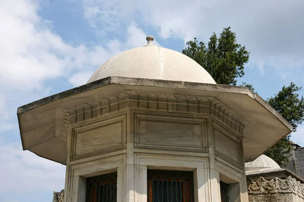 Ünlü Türk Tasarımcı Mimar Sinan Mezarı Stanbul Daki Süleyman Camii — Stok fotoğraf