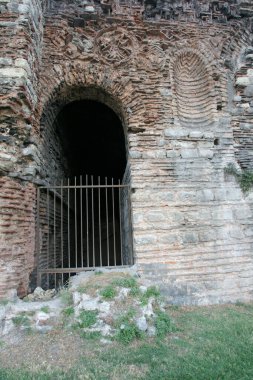 Antik Bizans duvarları, Istanbul, Türkiye.