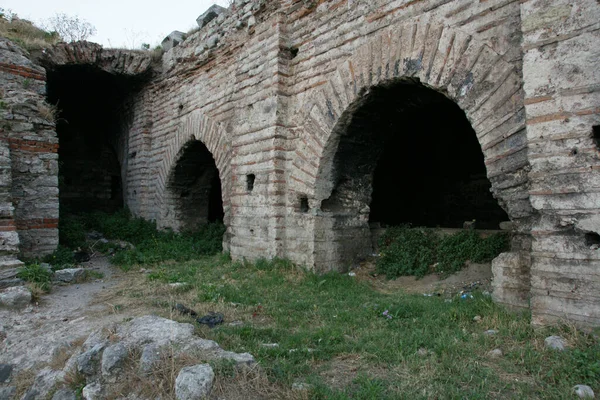 Antike Byzantinische Mauern Istanbul Türkei — Stockfoto