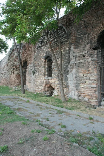 Древние Византийские Стены Стамбуле Турция — стоковое фото