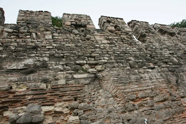 Ancient Byzantine Walls Istanbul Turkey — Stock Photo, Image