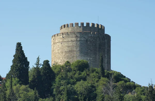 Τείχη Του Φρουρίου Ρουμελί Που Βρίσκονται Στην Κωνσταντινούπολη Της Τουρκίας — Φωτογραφία Αρχείου