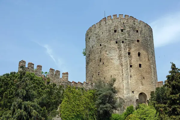 Rumelis Fästningsmurar Som Ligger Istanbul Turkiet Byggdes 1452 Det Byggdes — Stockfoto