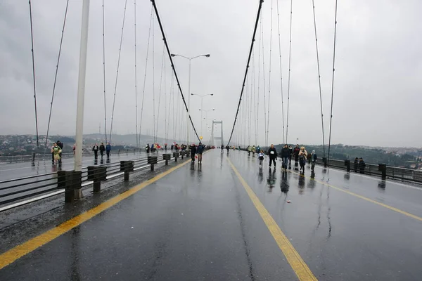 Puente Del Bósforo Uno Los Puentes Sobre Bósforo Estambul Turquía — Foto de Stock