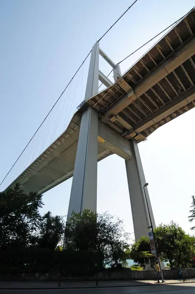 Ponte Bósforo Uma Das Pontes Sobre Bósforo Istambul Turquia Primeira — Fotografia de Stock