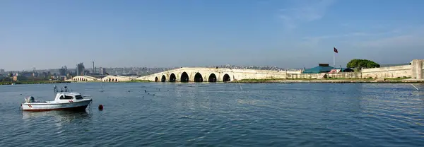 Puente Sultan Suleyman Kanuni Situado Buyukcekmece Turquía Fue Construido Por — Foto de Stock