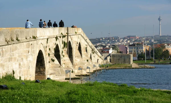 Puente Sultan Suleyman Kanuni Situado Buyukcekmece Turquía Fue Construido Por — Foto de Stock