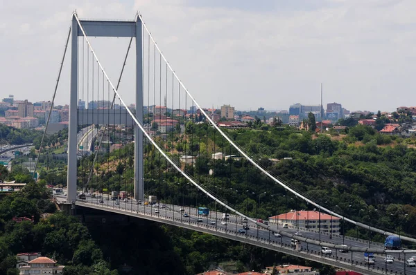 Мост Фатих Султан Мехмет Стамбуле Турция — стоковое фото