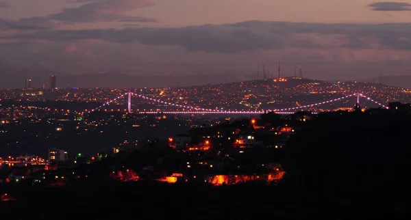 Γέφυρα Fatih Sultan Mehmet Στην Κωνσταντινούπολη Τουρκία — Φωτογραφία Αρχείου