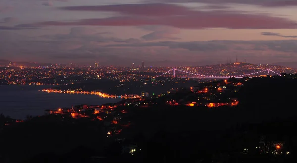 Fatih Sultan Mehmet Brücke Istanbul Türkei — Stockfoto
