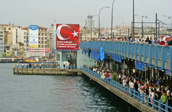 Галатский Мост Стамбуле Турция — стоковое фото