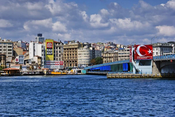Γέφυρα Του Γαλατά Στην Κωνσταντινούπολη Τουρκία — Φωτογραφία Αρχείου