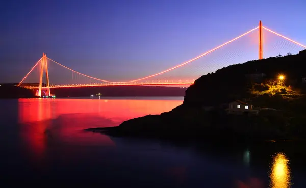 Міст Явуз Султана Селім Розташований Стамбулі Туреччина Був Побудований 2016 — стокове фото