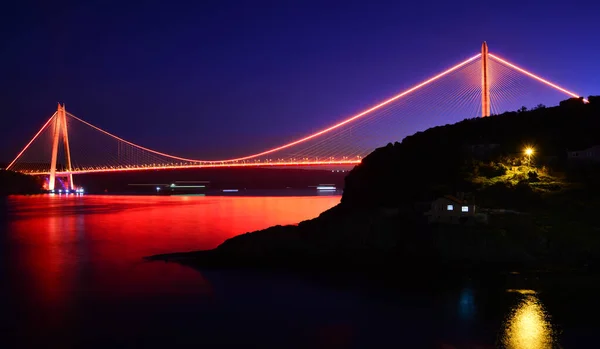Yavuz Sultan Selim Bridge Som Ligger Istanbul Turkiet Byggdes 2016 — Stockfoto