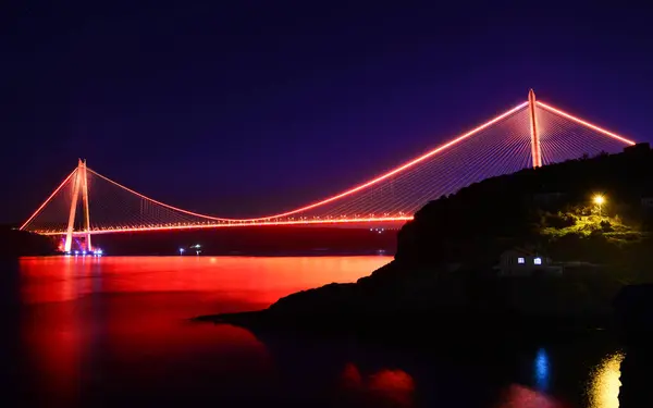Pont Yavuz Sultan Selim Situé Istanbul Turquie Été Construit 2016 — Photo
