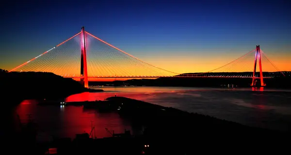 Ponte Yavuz Sultan Selim Localizada Istambul Turquia Foi Construída 2016 — Fotografia de Stock