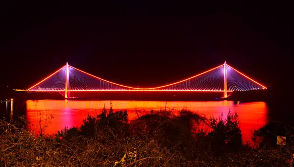 Yavuz Sultan Selim Bridge Gelegen Istanbul Turkije Werd Gebouwd 2016 — Stockfoto