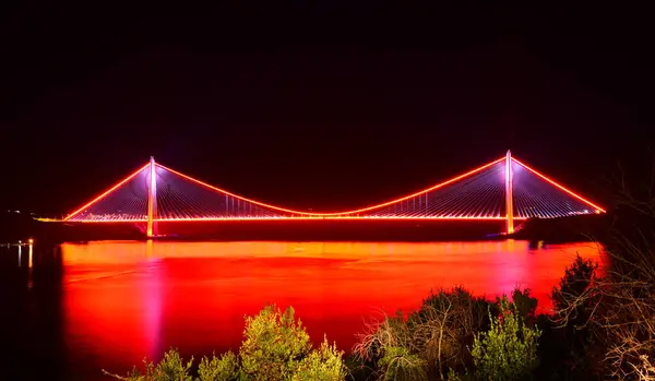 Yavuz Sultan Selim Bridge Som Ligger Istanbul Turkiet Byggdes 2016 — Stockfoto