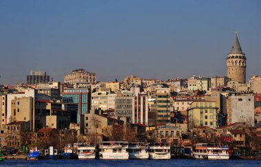 İstanbul, Türkiye 'deki Galata Kulesi.