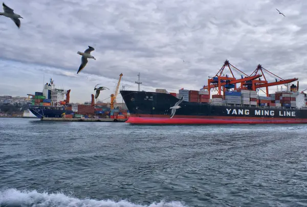 İstanbul, Türkiye 'deki Haydarpaşa Limanı.