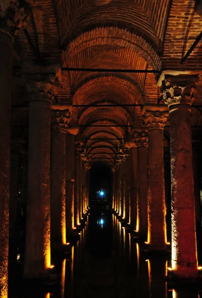 Basílica Cisterna Está Istambul Turquia — Fotografia de Stock