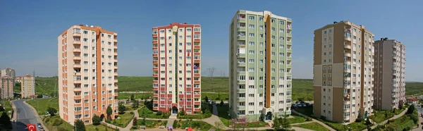 Stanbul Daki Büyük Apartmanların Manzarası Türk — Stok fotoğraf