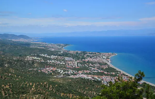 Vedere Din Orașul Altinoluk Stațiune Din Balikesir Turcia — Fotografie, imagine de stoc