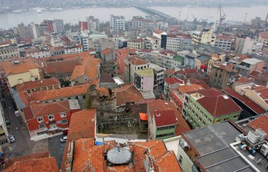 İstanbul 'daki Galata Kulesi' nden manzara.