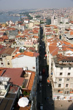 İstanbul 'daki Galata Kulesi' nden manzara.