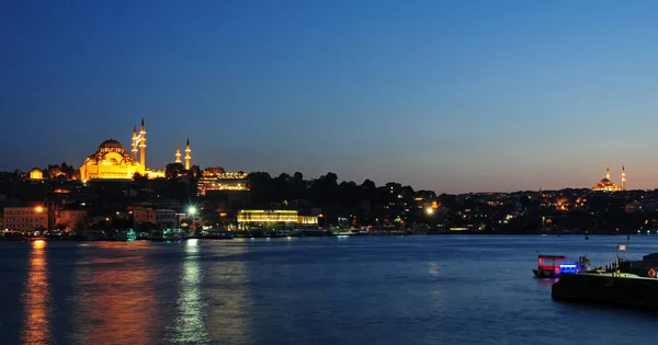 Une Vue Nuit Depuis Istanbul Turquie — Photo