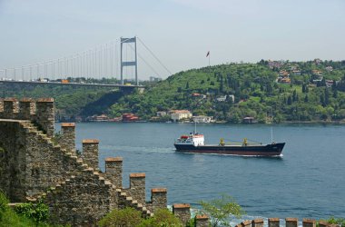 İstanbul 'daki Rumeli Kalesi manzaralı