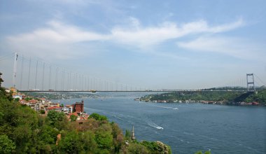 İstanbul 'daki Rumeli Kalesi manzaralı