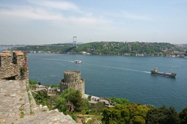 İstanbul 'daki Rumeli Kalesi manzaralı