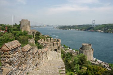 İstanbul 'daki Rumeli Kalesi manzaralı