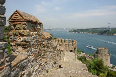 Türkiye 'nin İstanbul kentindeki Rumeli Kalesinden manzara