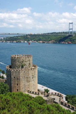 Türkiye 'nin İstanbul kentindeki Rumeli Kalesinden manzara
