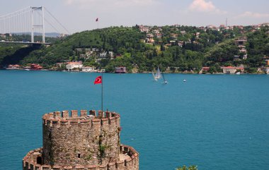 Türkiye 'nin İstanbul kentindeki Rumeli Kalesinden manzara