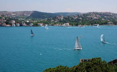 İstanbul, Türkiye 'de gökdelen manzarası