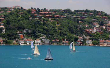 İstanbul, Türkiye 'de gökdelen manzarası