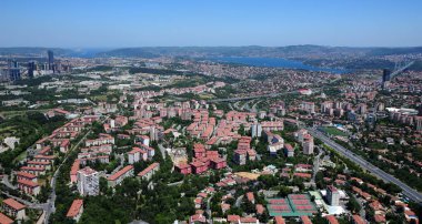 İstanbul, Türkiye 'de gökdelen manzarası