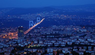İstanbul, Türkiye 'de gökdelen manzarası