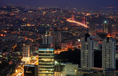 İstanbul, Türkiye 'de gökdelen manzarası