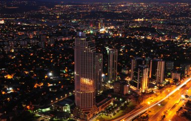 İstanbul, Türkiye 'de gökdelen manzarası