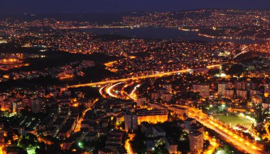 İstanbul, Türkiye 'de gökdelen manzarası