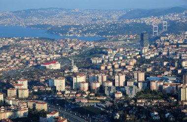 İstanbul, Türkiye 'de gökdelen manzarası