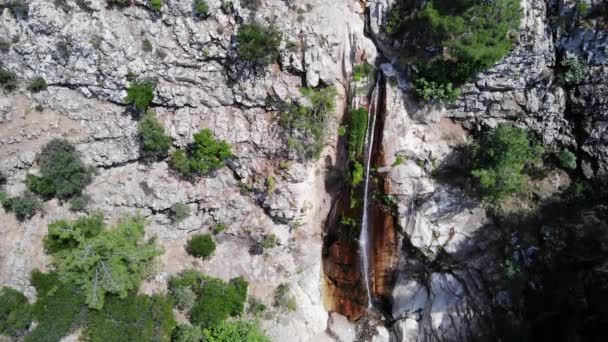 Marmaros Wasserfall Liegt Bezirk Gokceada Von Canakkale Und Ist Der — Stockvideo