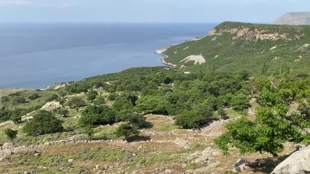 Tepekoy Cinaralti Located Gokceada Turkey Tourist Destination Its Magnificent View — Stock Video