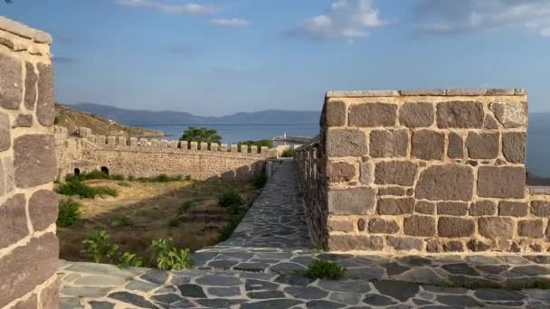Babakale Nejzápadnější Bod Turecka Turistické Město Svým Starým Hradem Osmanského — Stock video