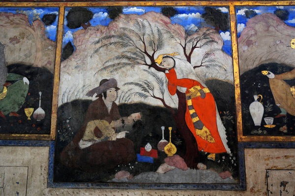 Located in Isfahan, Iran, the Chehel Sotun Palace was built by the Safavids in the 17th century. It has wooden architecture.